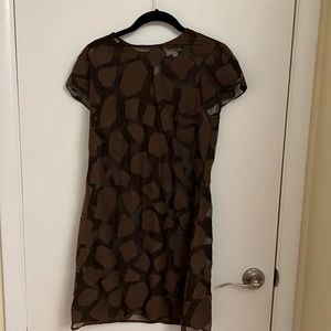 Milly size 4 brown cheetah shift dress